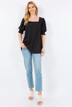 Load image into Gallery viewer, Celeste Swiss Dot Puff Sleeve Top