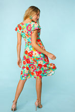 Load image into Gallery viewer, Haptics Floral Square Neck Short Sleeve Dress