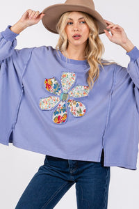 SAGE + FIG Flower Patch Dropped Shoulder Oversize Top