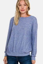 Load image into Gallery viewer, Zenana Melange Round Neck Top