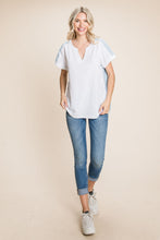 Load image into Gallery viewer, Cotton Bleu by Nu Lab Striped Contrast Short Sleeve T-Shirt