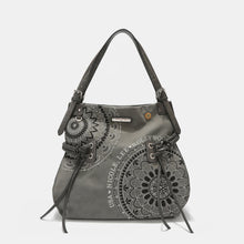 Load image into Gallery viewer, Nicole Lee USA Side Braided Tassel Inlaid Rhinestone Embroidery Hobo Bag