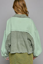 Load image into Gallery viewer, POL Waffle Knit Raw Hem Contrast Button Up Jacket