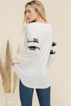 Load image into Gallery viewer, Celeste Plaid Detail Long Sleeve T-Shirt