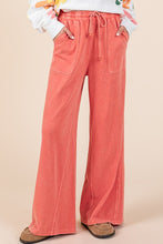 Load image into Gallery viewer, Mittoshop Mineral Wash French Terry Drawstring Wide Leg Pants