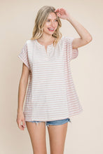 Load image into Gallery viewer, Cotton Bleu by Nu Label Striped Short Sleeve T-Shirt