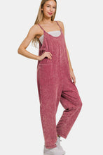 Load image into Gallery viewer, Zenana Washed Spaghetti Straps Overalls with Pockets