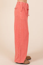 Load image into Gallery viewer, Mittoshop Mineral Wash French Terry Drawstring Wide Leg Pants