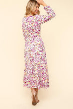 Load image into Gallery viewer, Haptics Floral V-Neck Long Sleeve Dress with Side Pockets