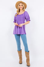 Load image into Gallery viewer, Celeste Ruffled Short Sleeve Smocked Blouse