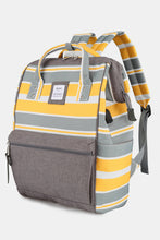 Load image into Gallery viewer, Himawari Striped Waterproof Nylon Backpack Bag with Side Pockets