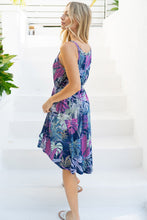 Load image into Gallery viewer, White Birch Sleeveless Tropical Print Dress