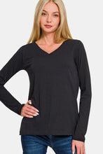 Load image into Gallery viewer, Zenana V-Neck Long Sleeve T-Shirt