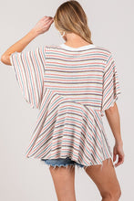 Load image into Gallery viewer, SAGE + FIG Round Neck Stripe Top