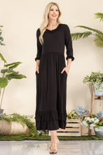 Load image into Gallery viewer, Celeste Layered Ruffle Hem Dress with Pockets