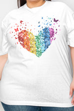 Load image into Gallery viewer, Simply Love Rainbow Heart Graphic T-Shirt