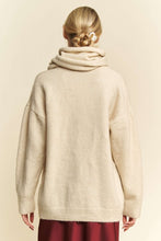 Load image into Gallery viewer, Davi &amp; Dani V-Neck Dropped Shoulder Sweater with Scarf