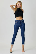 Load image into Gallery viewer, RISEN Embellished Mid Rise Crop Skinny Jeans