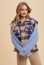 Load image into Gallery viewer, Annie Wear Faux Fur Plaid Button Up Jacket