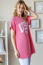 Load image into Gallery viewer, Heimish USA Graphic Short Sleeve Ribbed Top