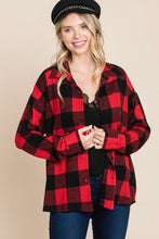 Load image into Gallery viewer, Super Lady Plaid Button Up Long Sleeve Shirt