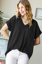 Load image into Gallery viewer, Heimish Front Pocket Short Sleeve Ribbed Top