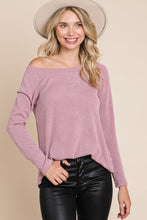 Load image into Gallery viewer, Super Lady Rib Texture Boat Neck Top