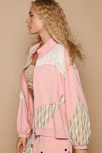 Load image into Gallery viewer, POL Applique Patchwork Zip Up Jacket