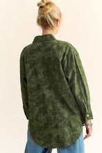 Load image into Gallery viewer, Davi &amp; Dani Curved Hem Diamond Quilted Button Up Denim Shacket