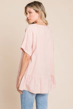 Load image into Gallery viewer, Cotton Bleu by Nu Label Nochted Ruffle Hem Top