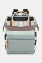 Load image into Gallery viewer, Himawari Striped Waterproof Nylon Backpack Bag with Side Pockets