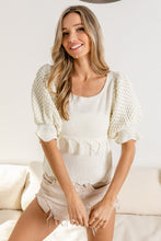 Load image into Gallery viewer, BiBi Tassel Detail Textured Square Neck Sweater