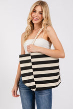 Load image into Gallery viewer, Fame Stripe Contrast Tote Bag