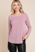 Load image into Gallery viewer, Super Lady Rib Texture Boat Neck Top