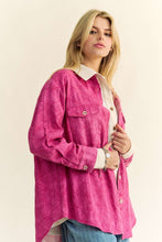 Load image into Gallery viewer, Davi &amp; Dani Curved Hem Diamond Quilted Button Up Denim Shacket