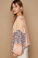 Load image into Gallery viewer, POL Floral Patchwork Round Neck Knit Top