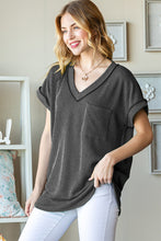 Load image into Gallery viewer, Heimish Front Pocket Short Sleeve Ribbed Top