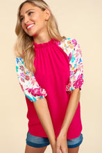 Load image into Gallery viewer, Haptics Frill Mock Neck Half Sleeve Blouse