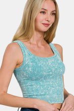 Load image into Gallery viewer, Zenana Washed Ribbed Scoop Neck Wide Strap Tank