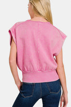 Load image into Gallery viewer, Zenana Washed Boat Neck Bottom Banded Dolman Sleeve Top