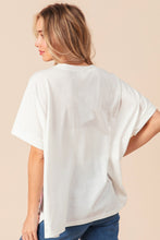 Load image into Gallery viewer, BiBi Sequin Bow Patch Short Sleeve T-Shirt