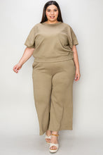 Load image into Gallery viewer, Double Take Texture Short Sleeve Top and Pants Set