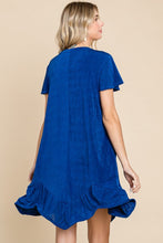 Load image into Gallery viewer, Culture Code Short Sleeve Ruffled Asymmetric Hem Dress