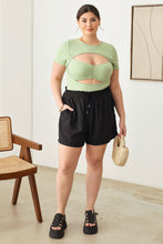 Load image into Gallery viewer, Zenobia Plus Size Drawstring Elastic Waist Shorts with Pockets