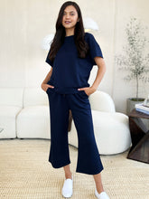 Load image into Gallery viewer, Double Take Texture Short Sleeve Top and Pants Set