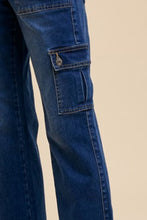 Load image into Gallery viewer, Annie Wear Straight Leg Jeans with Cargo Pockets