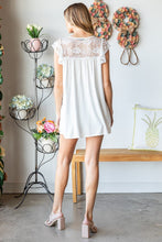 Load image into Gallery viewer, Heimish Round Neck Cap Sleeve Lace Top