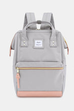 Load image into Gallery viewer, Himawari Contrast Waterproof Canvas Backpack Bag with Side Pockets