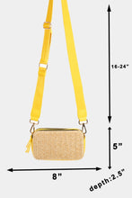 Load image into Gallery viewer, Fame Straw Contrast Crossbody Bag