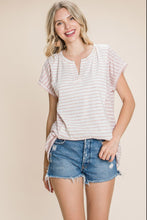 Load image into Gallery viewer, Cotton Bleu by Nu Label Striped Short Sleeve T-Shirt